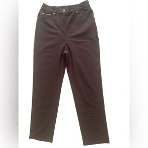 St. John Sport Brown Straight Leg Pants Size 8